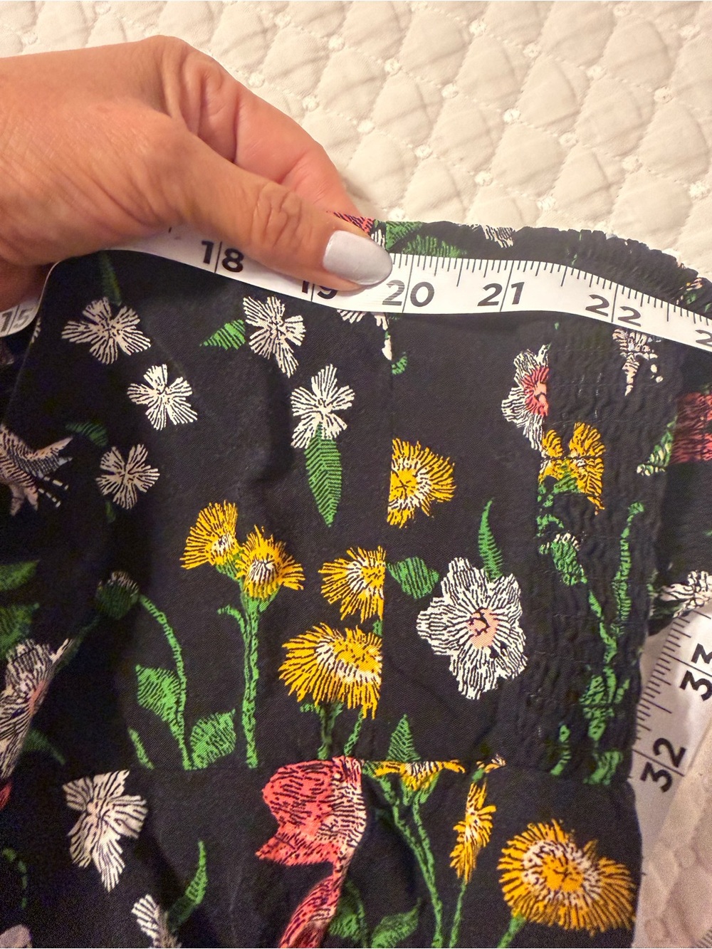 Old Navy Black Floral Sundress with Pink, Green & Yellow Embroidery - Picture 10 of 12